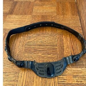LEATHEROCK Vintage Animal Print Studded Belt Size W28-30